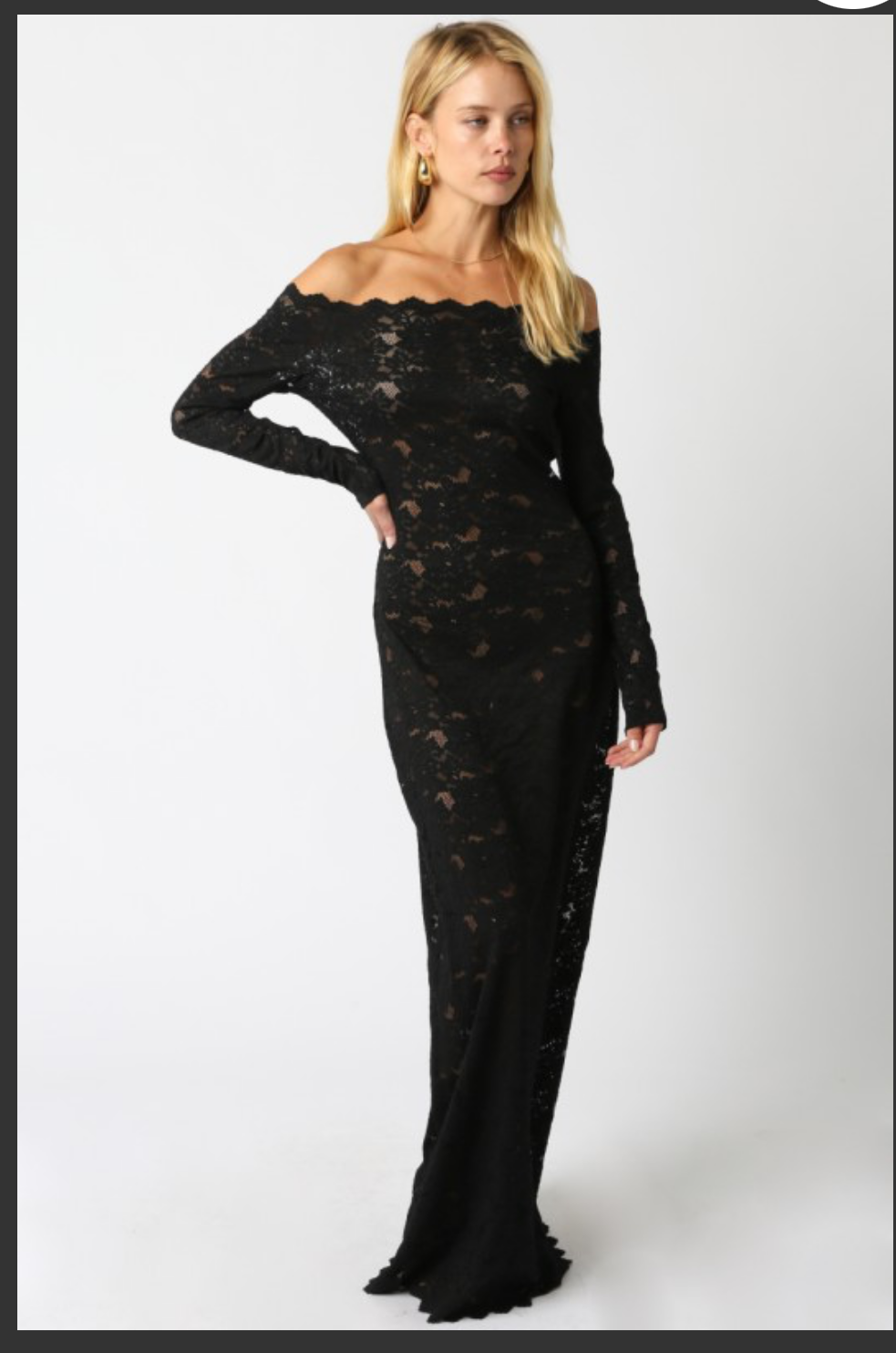 Black Lace Maxi Dress