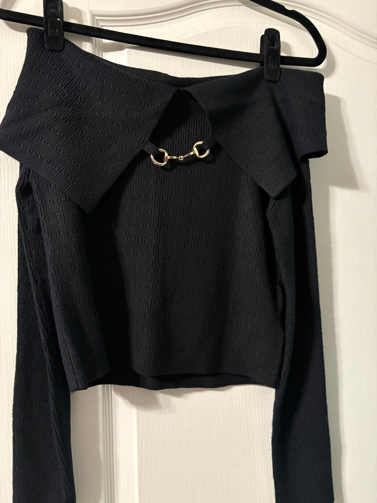 Black Horsebit Sweater