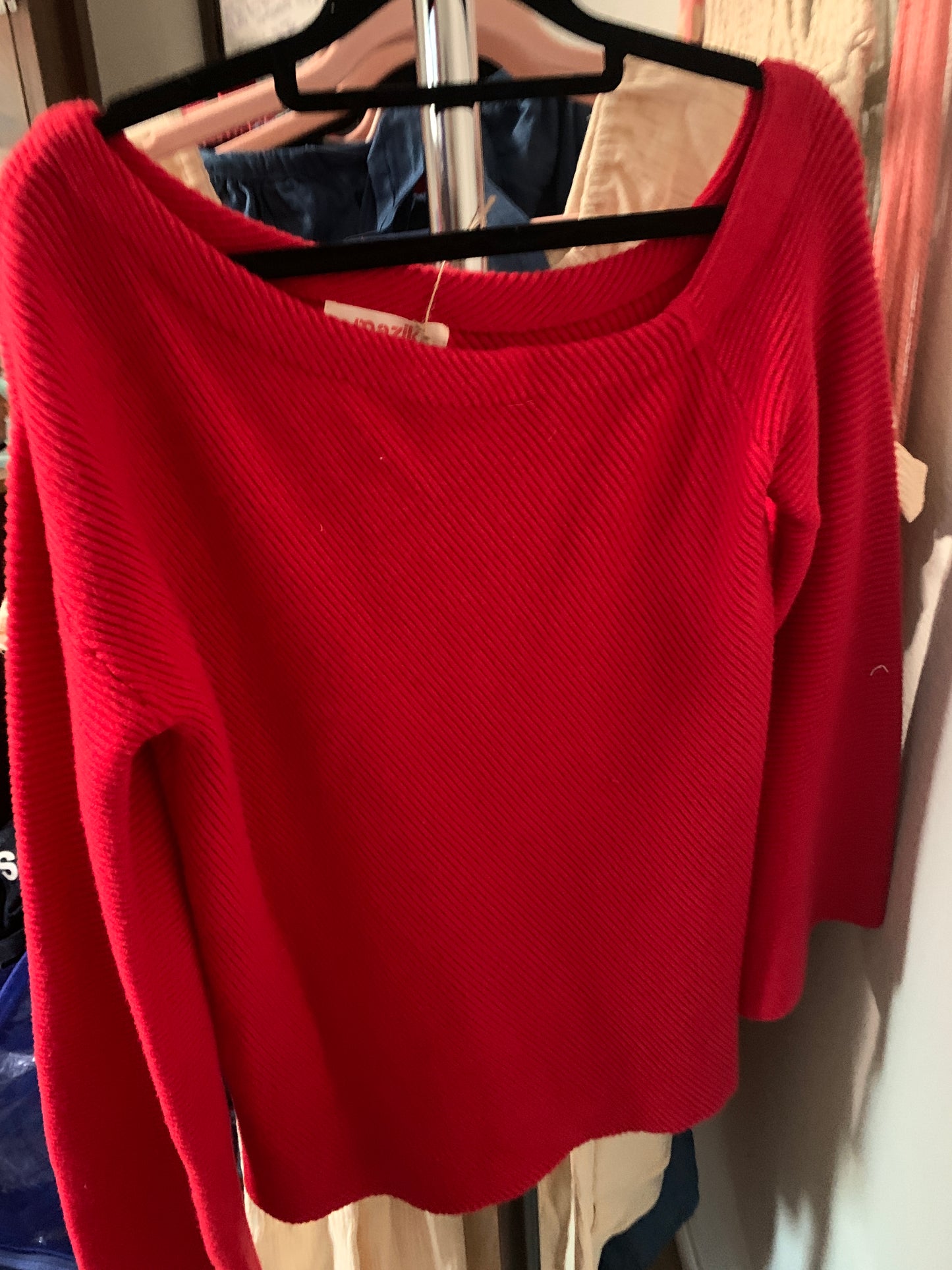 Mazik Ribbed Red Sweater