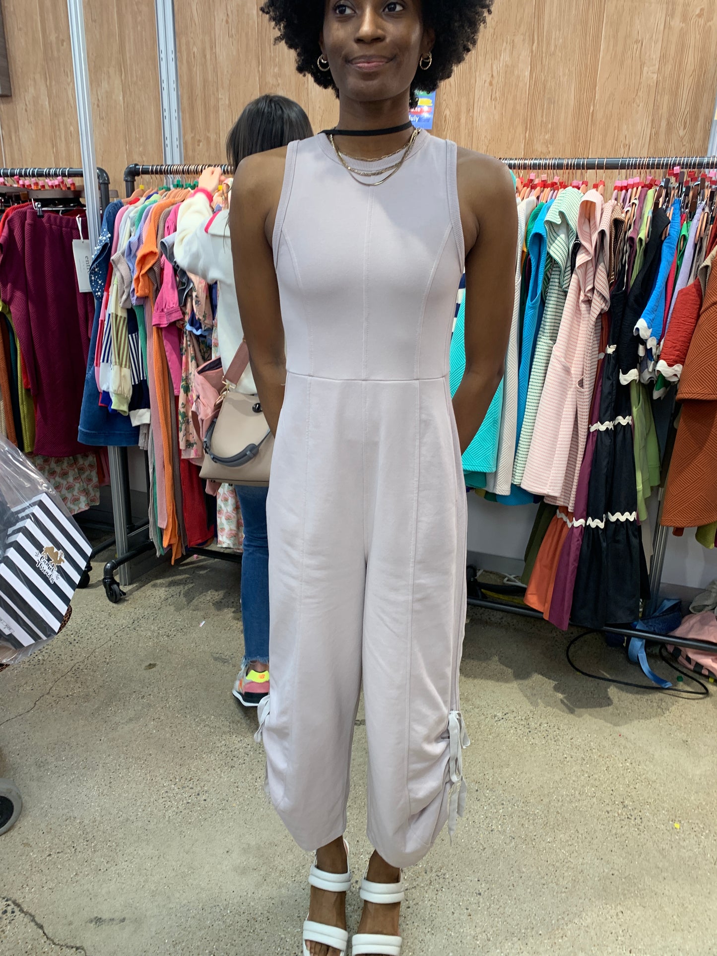 Black Jumpsuit with bottom ties