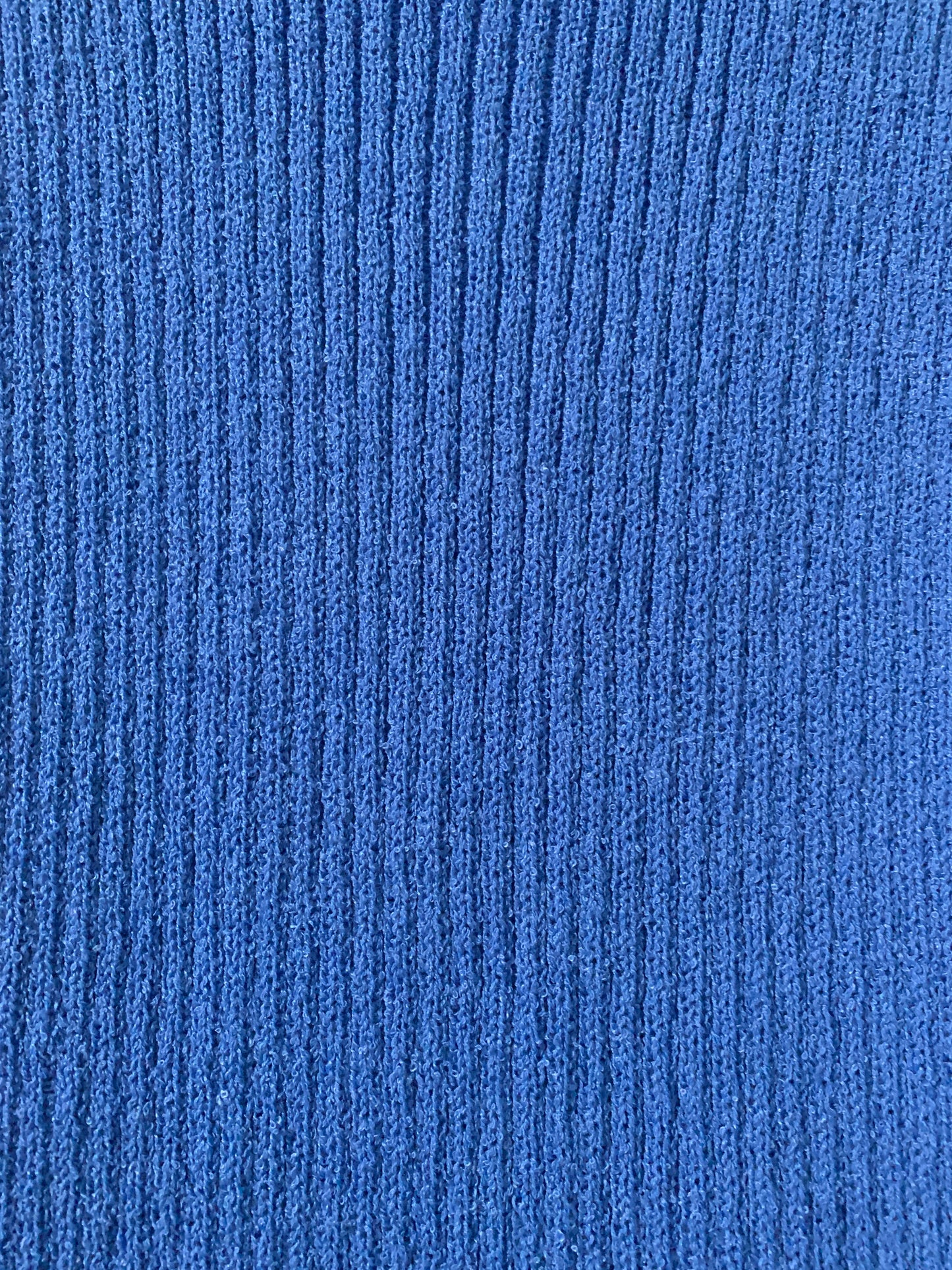 Blue Sleeveless Sweater Knit Midi Dress