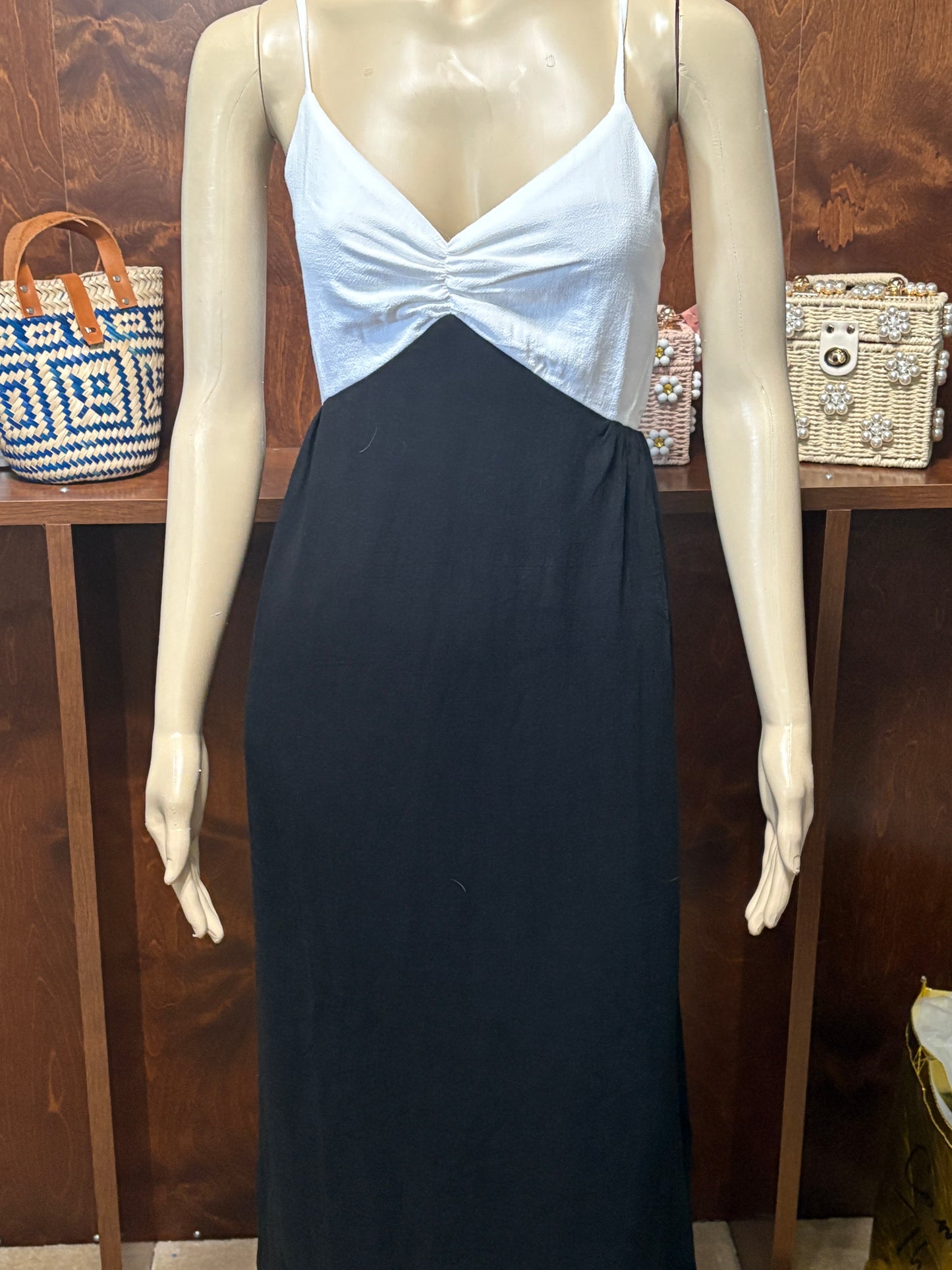 Open Tie Back Midi Dress