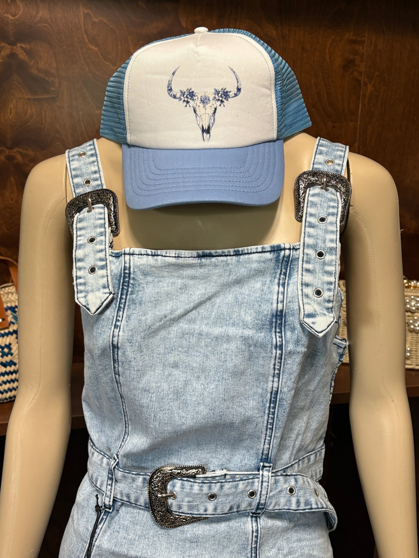 Blue Flower Crown Hat