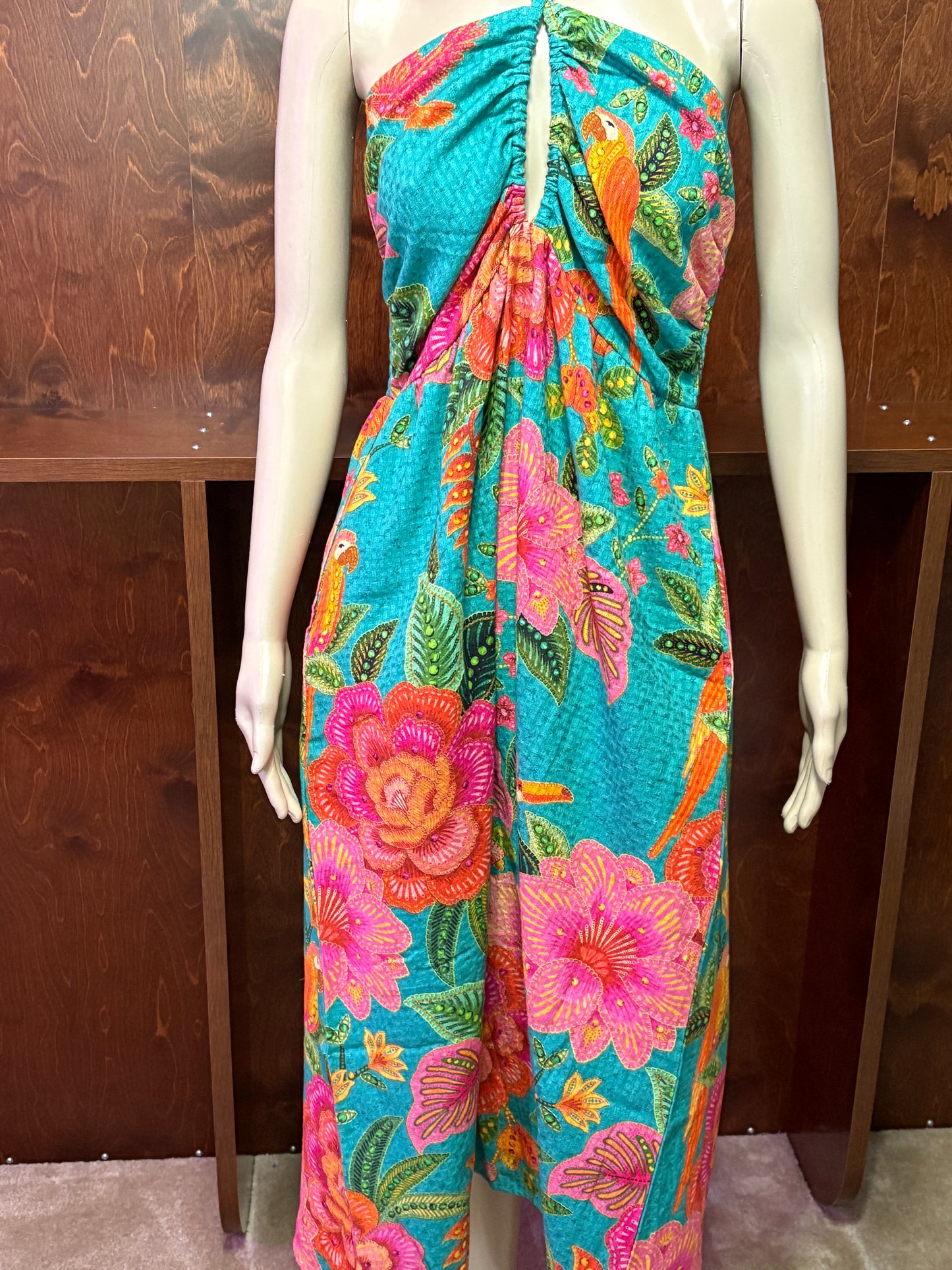 Teal/Pink Maxi Dress