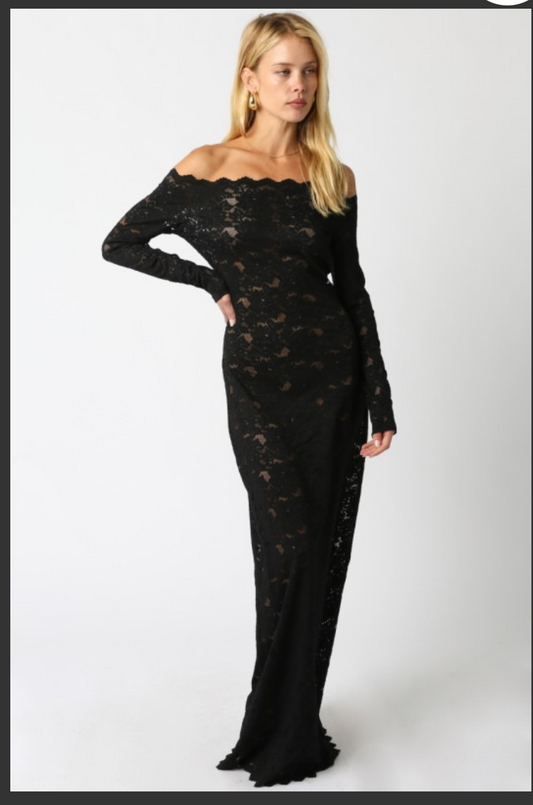 Black Lace Maxi Dress