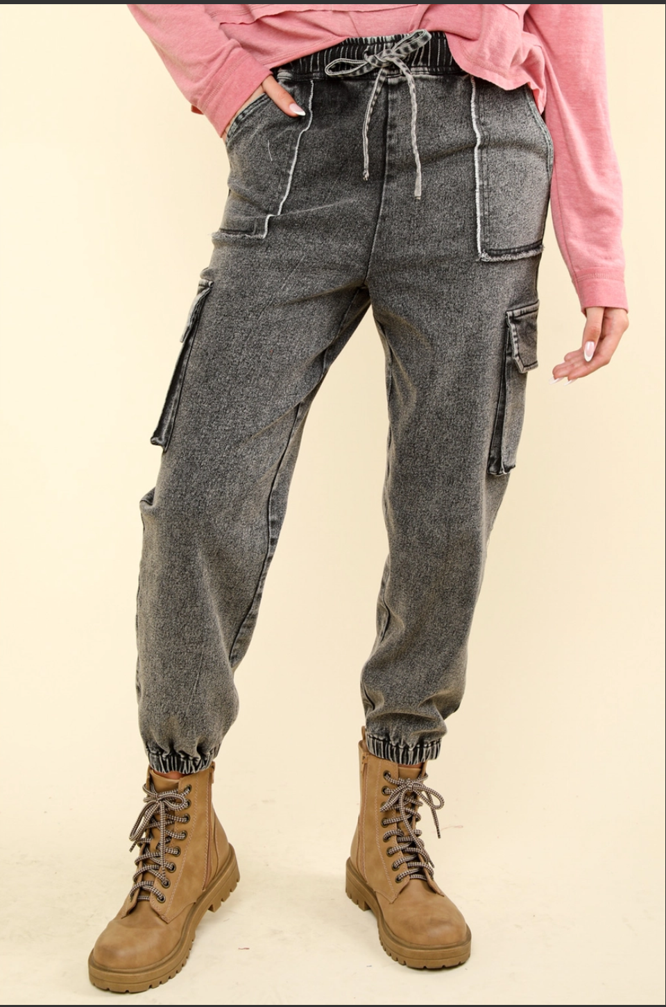 Black Washed Denim Jeans