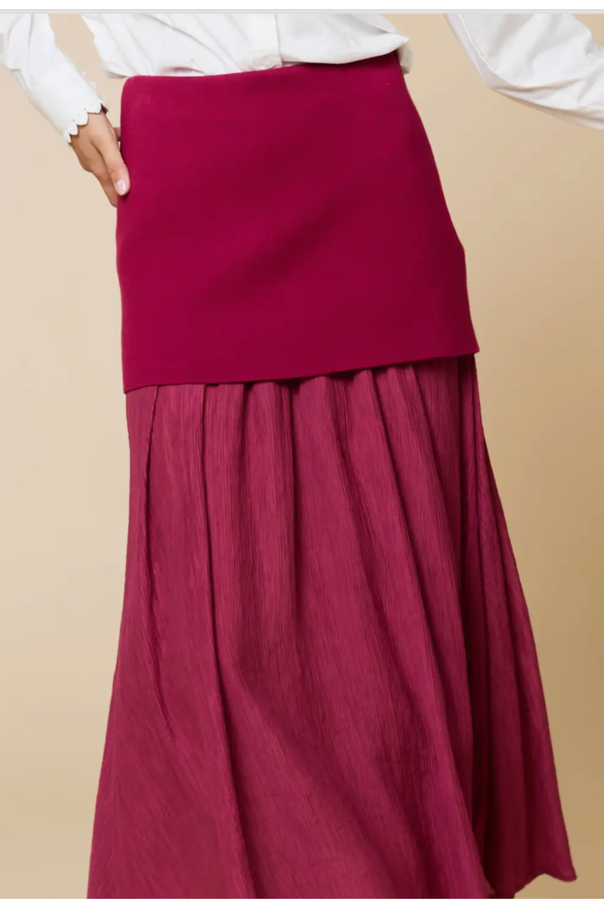 Wine Maxi Skirt