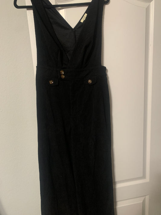 Kori Black Corduroy Jumpsuit