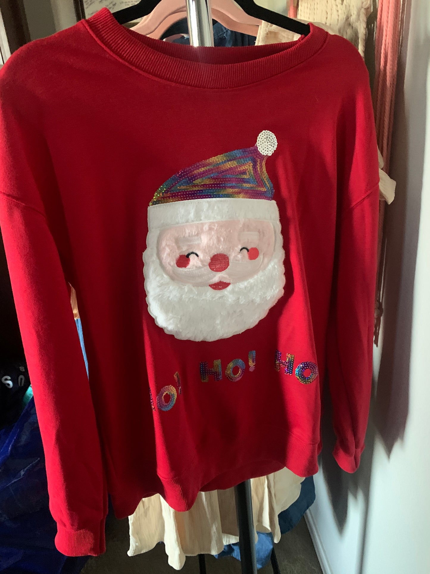 Red Santa HO HO Sweatshirt