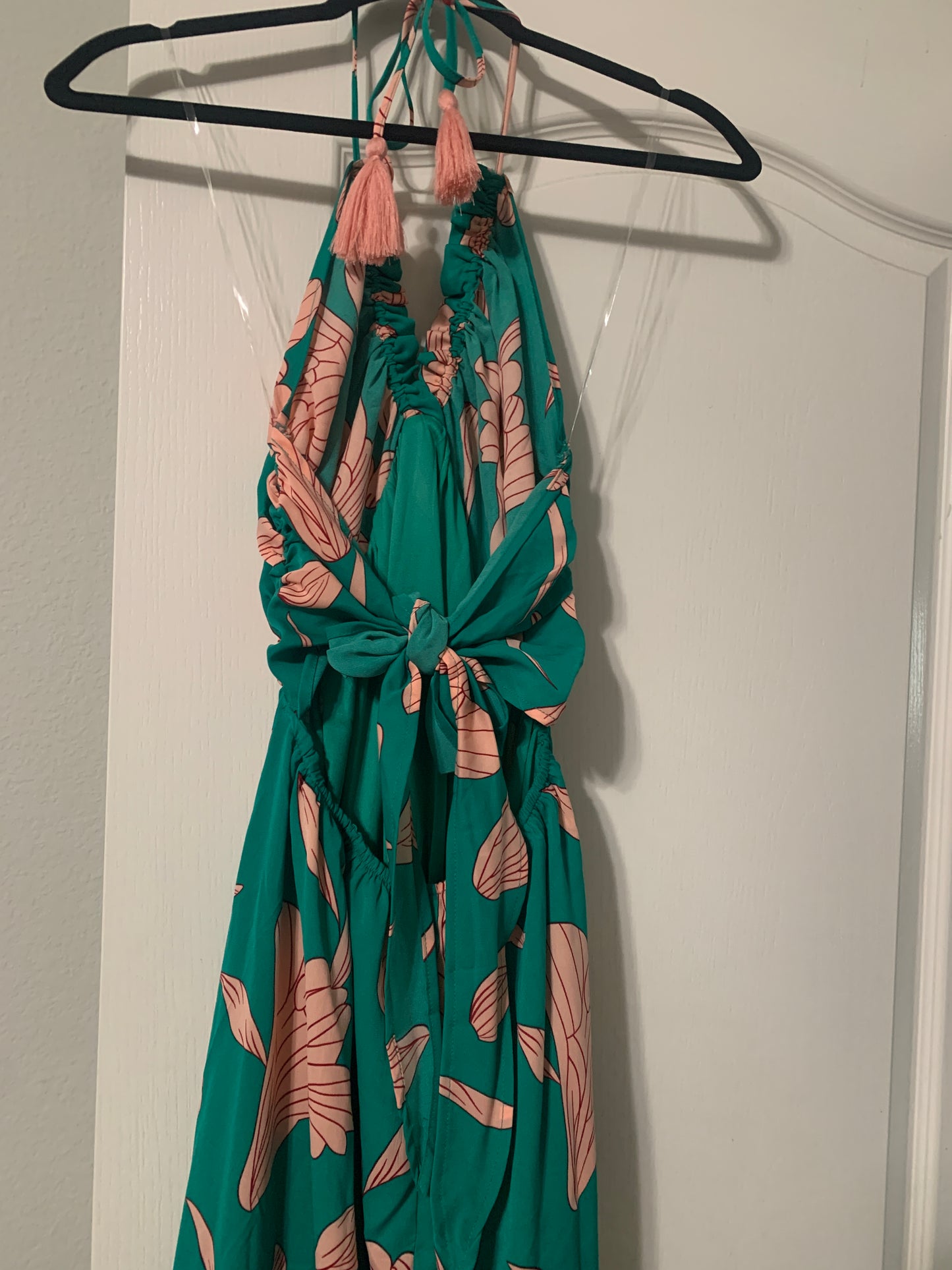 Green Halter Neck Dress