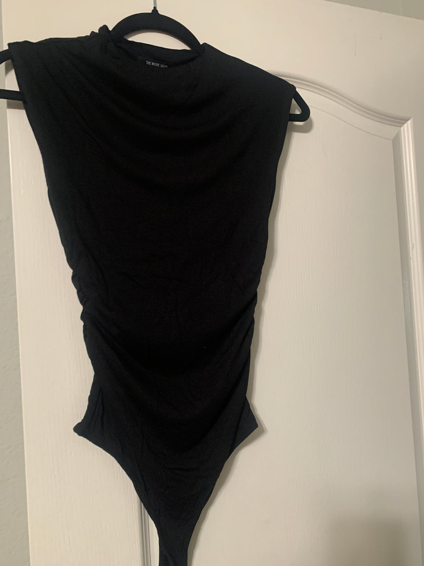 Black Mock Neck Sleeveless Knit Bodysuit