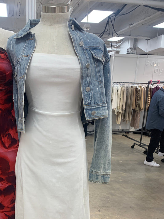 Light Denim jacket with rhinestones