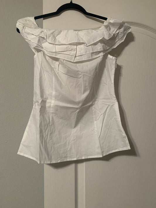 Ivory Triple Layered Off Shoulder Top