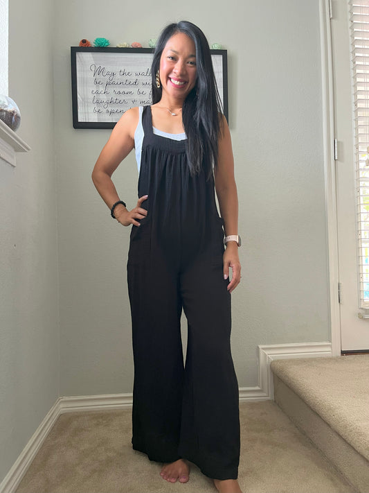 Charlotte Avery black jumper with tie back