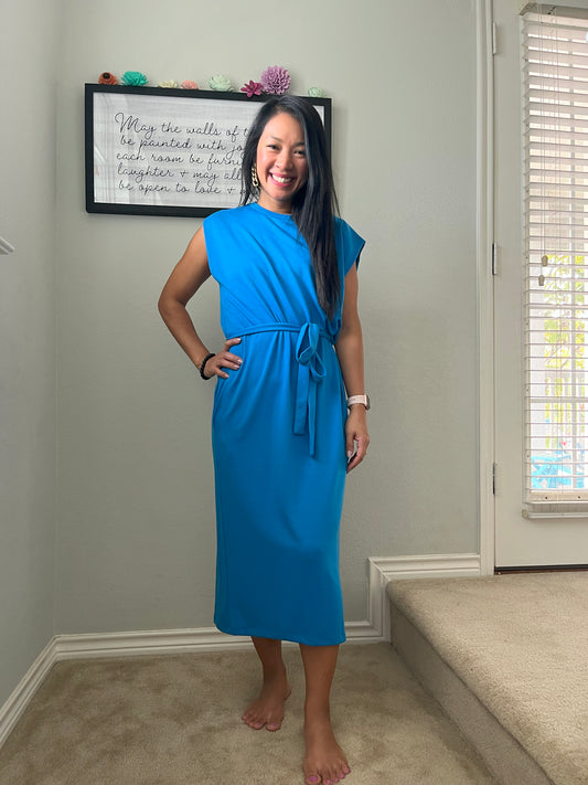 Charlotte Avery Cobalt Blue Midi Dress