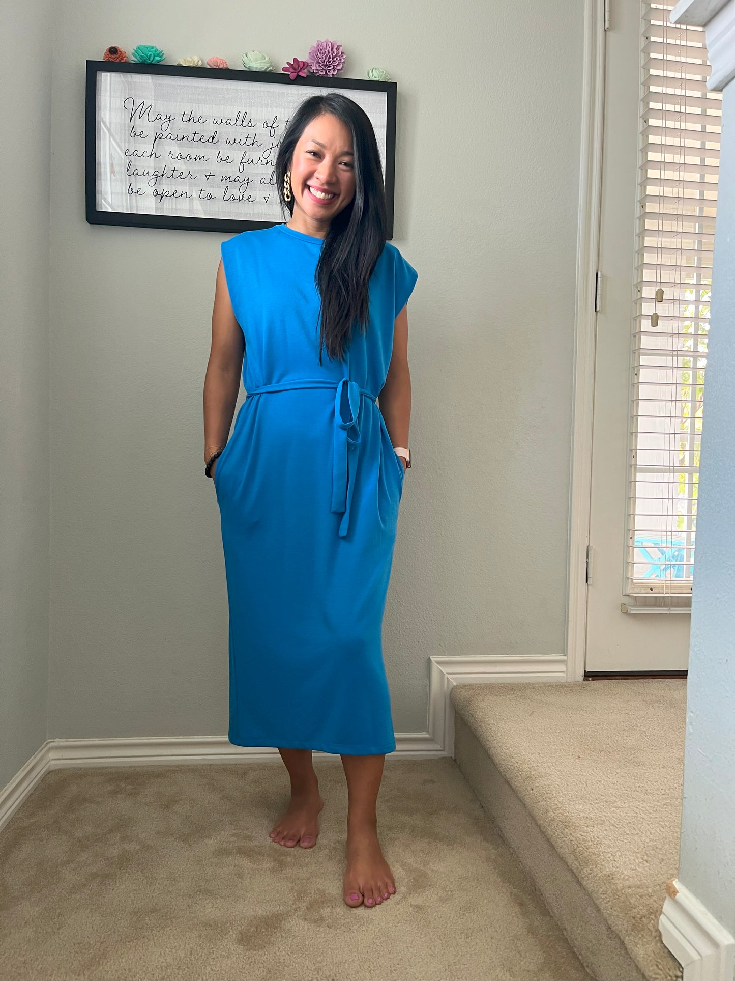 Charlotte Avery Cobalt Blue Midi Dress