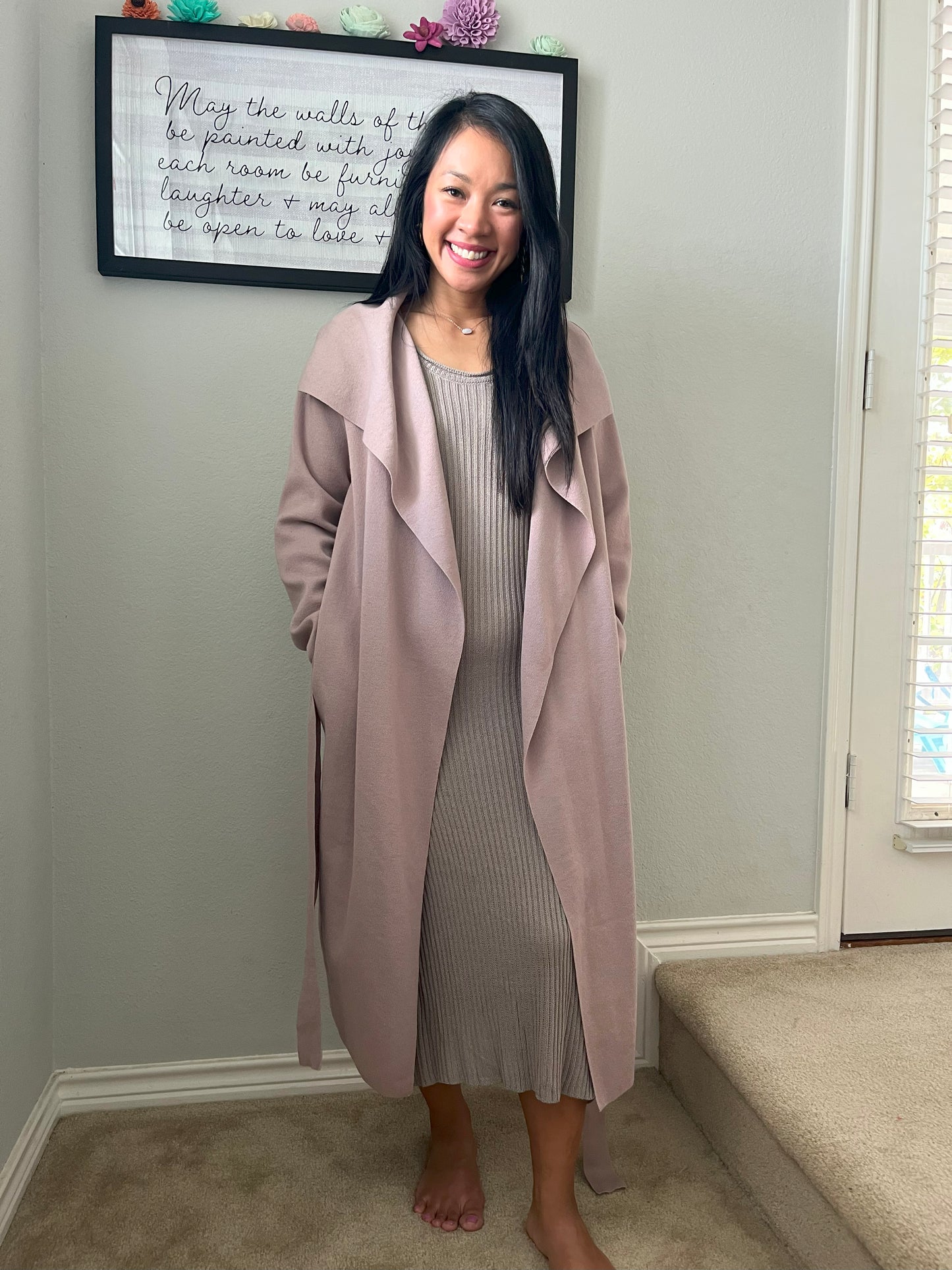 Petal Dew Mauve Cardigan