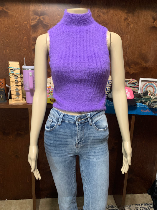 Lavender Mock Neck Top