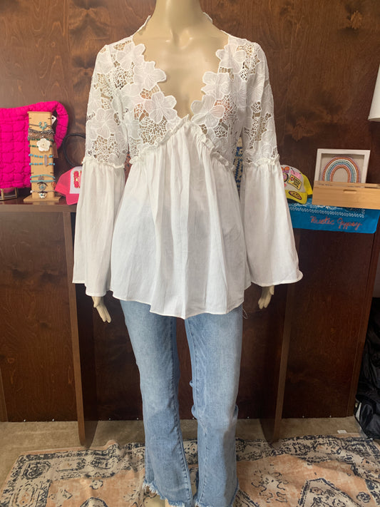 Floral Chiffon Long Sleeve