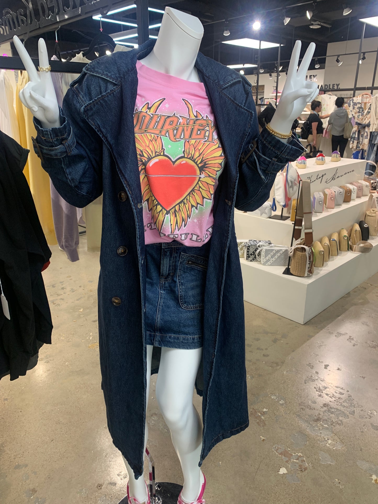 Dark Jean Trench Coat