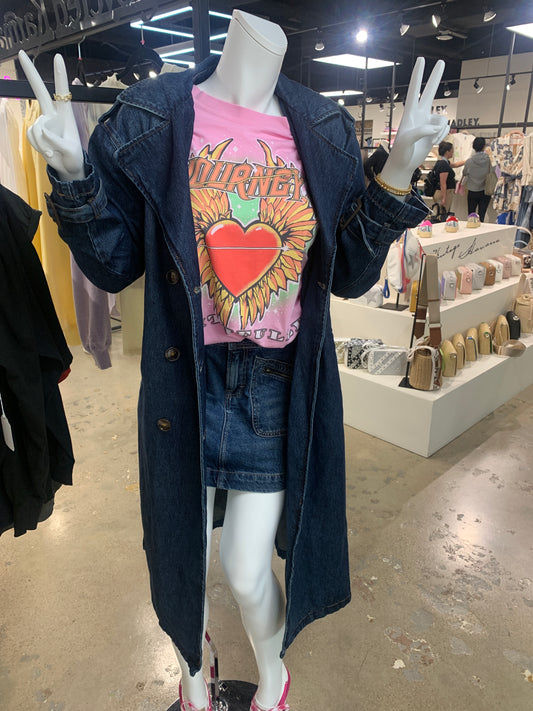 Dark Jean Trench Coat