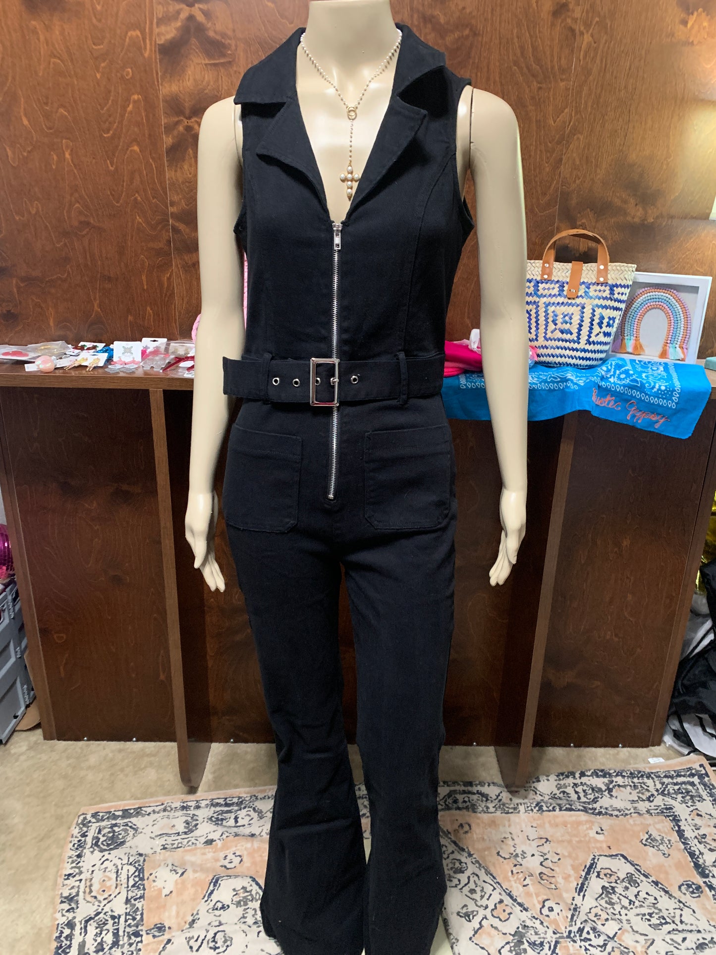 Black Bell Bottom Jumpsuit