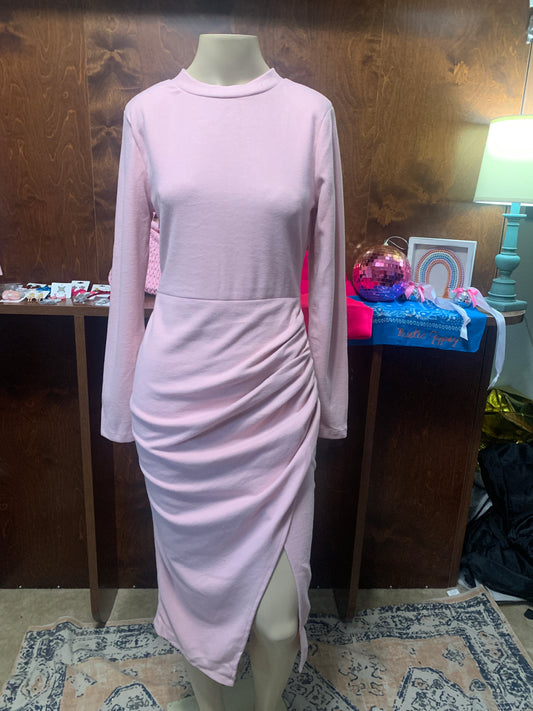 Pink Long Sleeve Dress