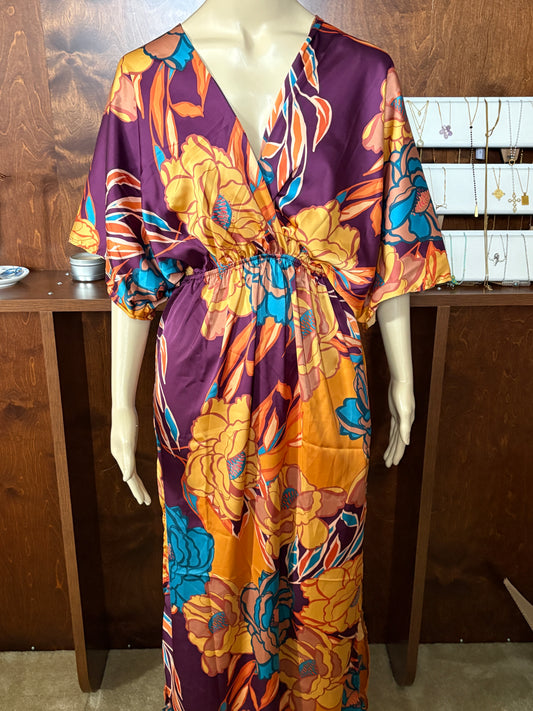 Kimono Floral Maxi Dress