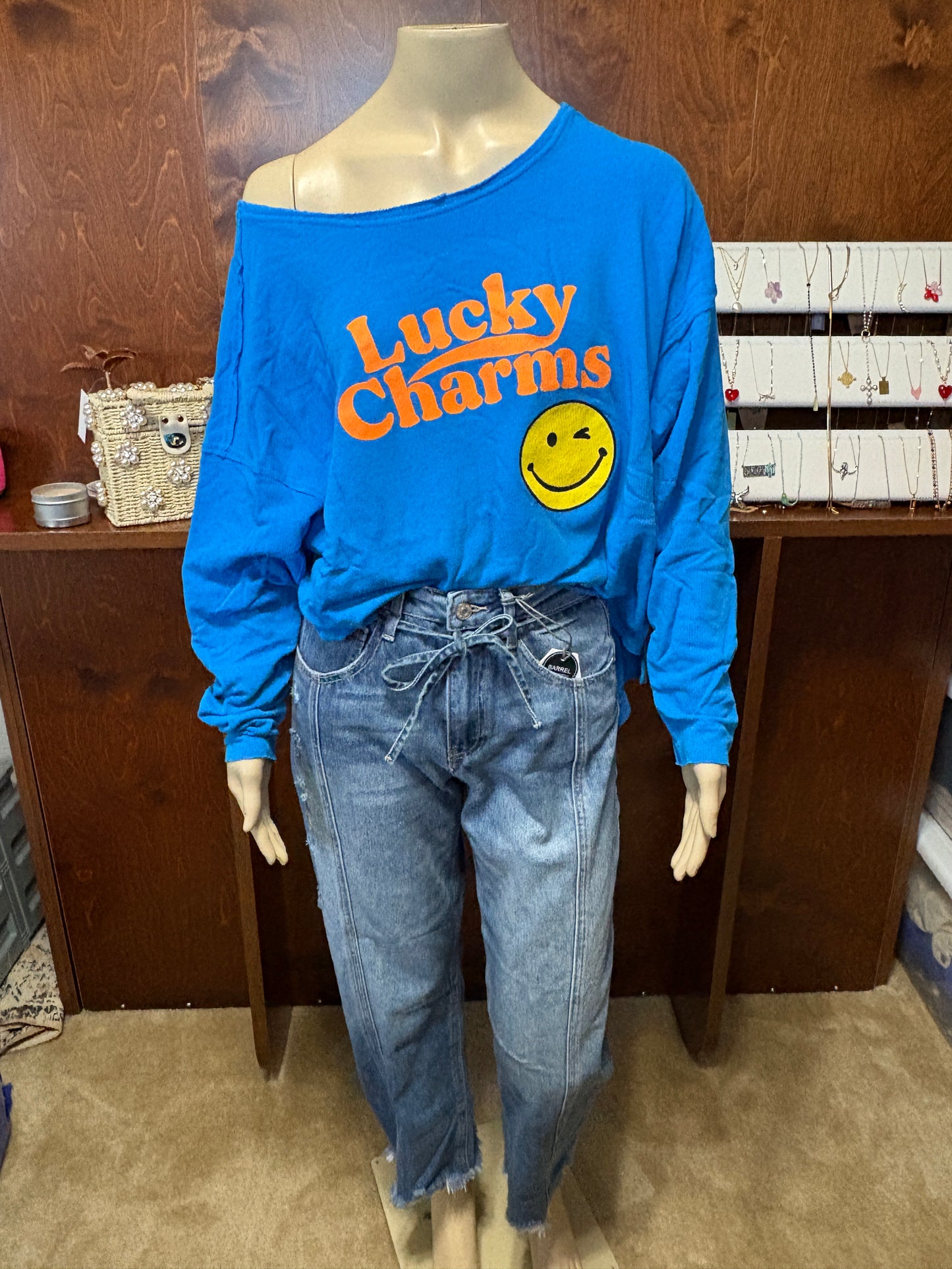 Lucky Charm Smile Graphic Top