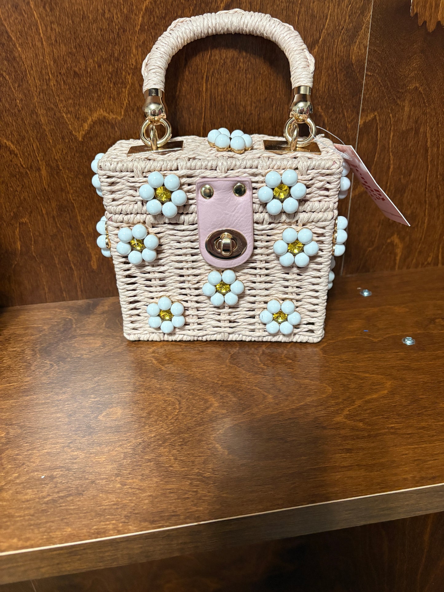 Small Pink Daisy Purse