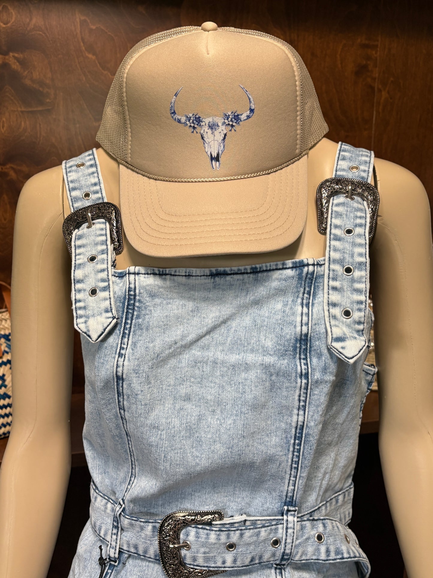 Tan Flower Crown Hat
