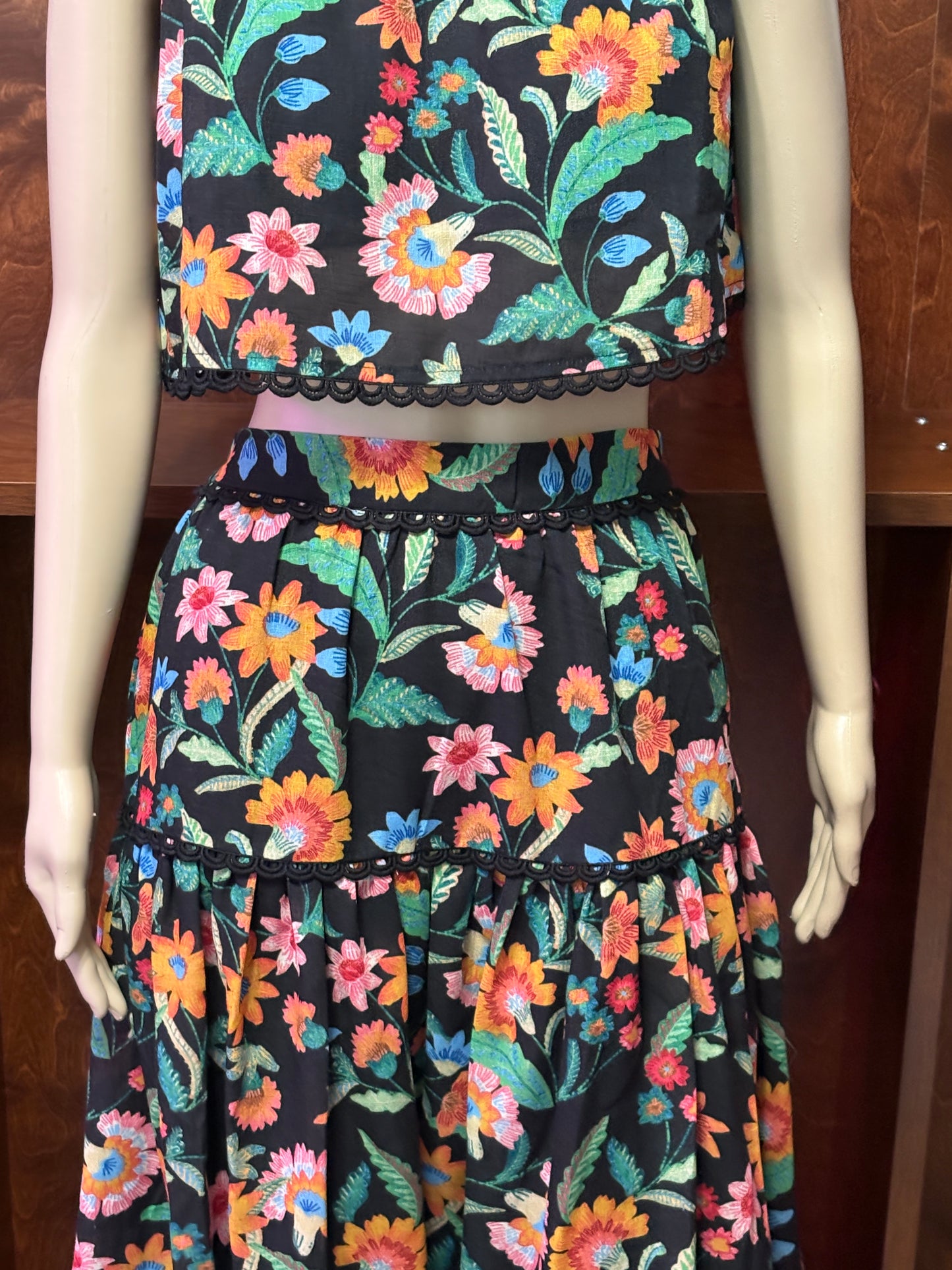 Black Multi Floral Set