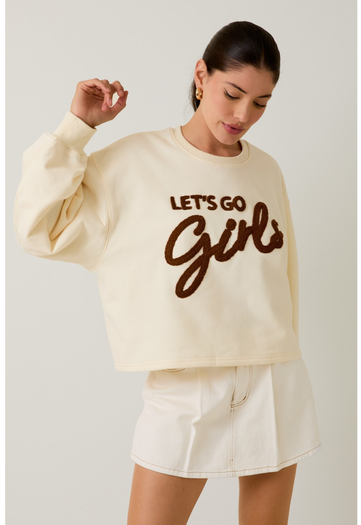 Let's Go Girls Flocked Sweatshirt