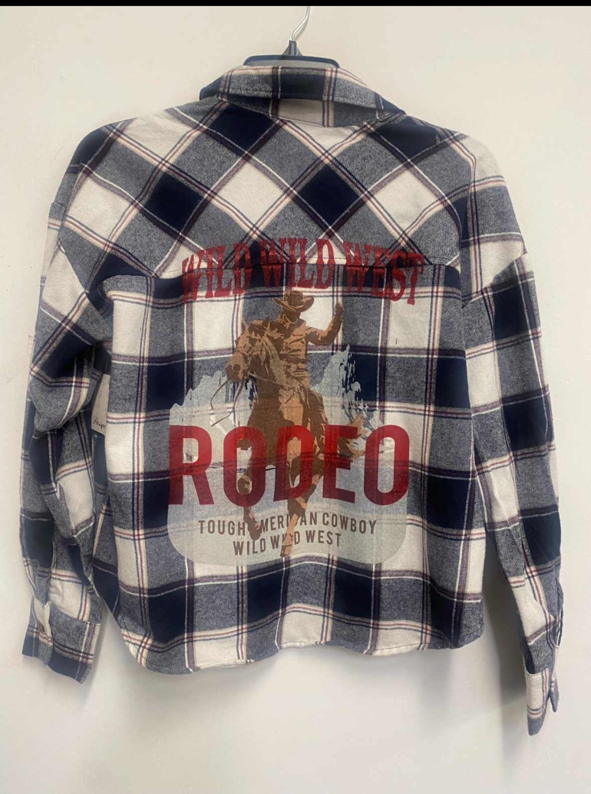 Cowboy Print Plaid Shirt
