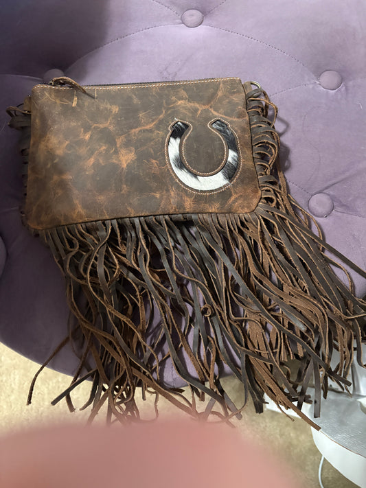 Horseshoe Fringe Crossbody purse
